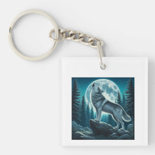 Porte-clés Loup hurlant