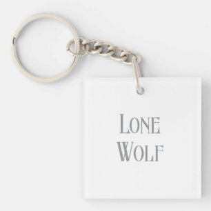 Porte-clés Loup Solitaire Mâle Sigma Minimaliste Moderne