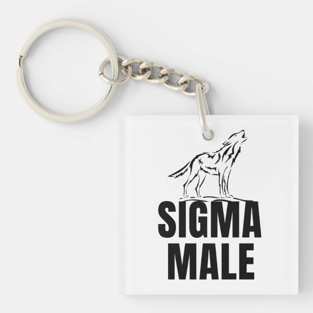 Porte-clés Loup solitaire masculin de Sigma (Devant)
