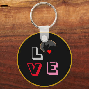 Porte-clés LOVE & Black Cat - grand fan / Mode animal