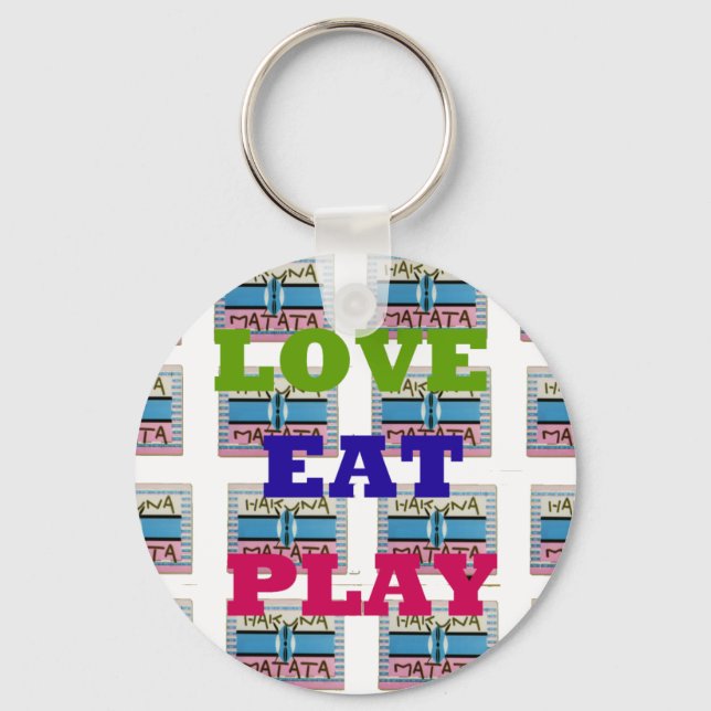Porte-clés Love Eat Play Hakuna Matata Art Print (Recto)