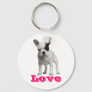Porte-clés Love French Bulldog Chien chiot Porte - clé