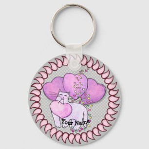 Porte-clés Love Heart Cat porte - clé