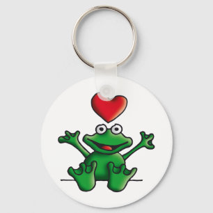 Porte-clés love heart frog