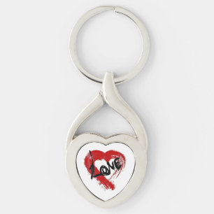 Porte-clés Love Hearts Zipper Charm Porte - clé