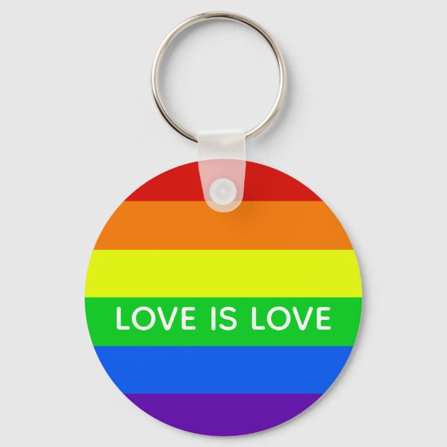 Porte-clés Love is Love Gay Pride LGBTQ Beautiful (Recto)