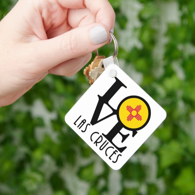 Porte-clés LOVE Las Cruces Nouveau-Mexique (main)