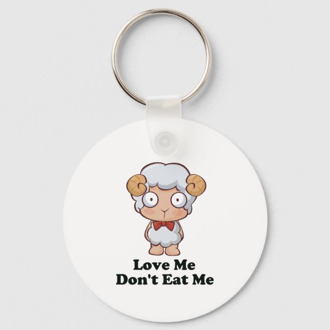 Porte-clés Love Me Don't Eat Me Sheep Design (Recto)