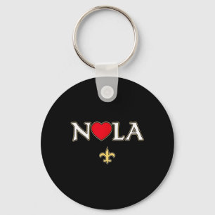 Porte-clés Love Nola Nouvelle Orléans Fleur De Lis Heart Nola