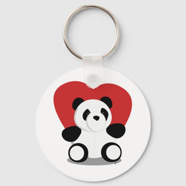 Porte-clés Love Pandas (Recto)