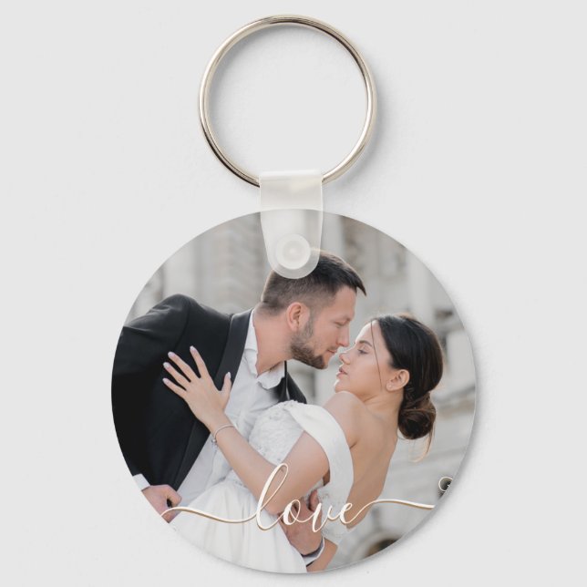 Porte-clés LOVE Photo personnalisée (Recto)