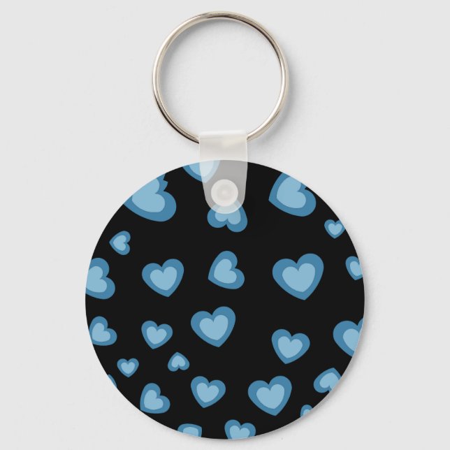 PORTE-CLÉS LOVE VALENTINE FÊTE AVEC COEURS FLEUVE CADEAU KEYC (Recto)