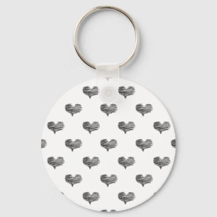 Porte-clés Love Valentine's Day Black Heart croquis