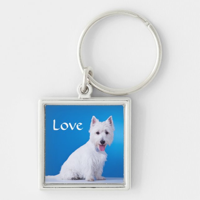 Porte-clés Love West Highland Terrier Westie Porte - clé (Devant)