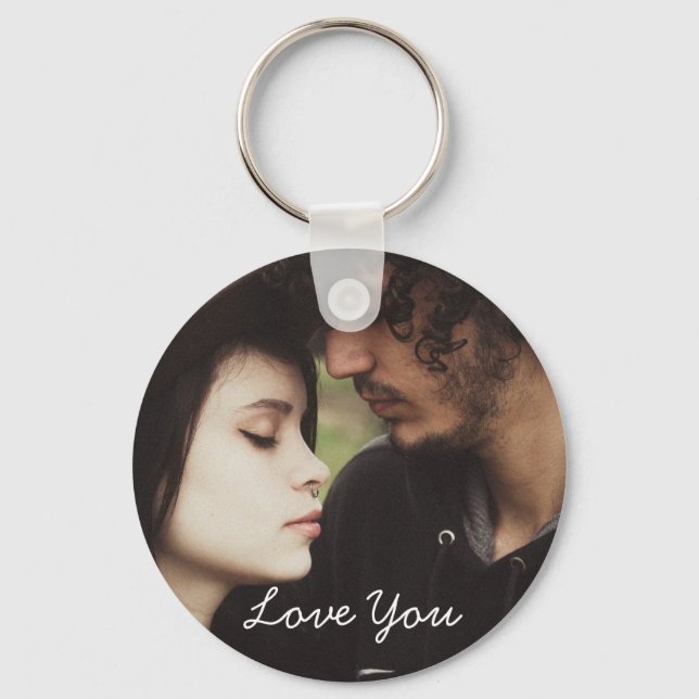 Porte-clés Love You, Cadeau Romantique, Photo (Recto)
