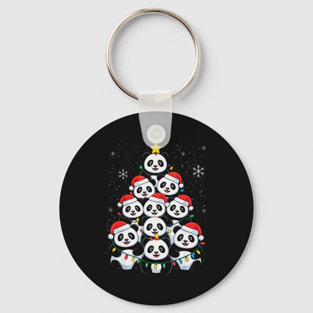 Porte-clés Lover Xmas Panda Christmas Tree  (Recto)