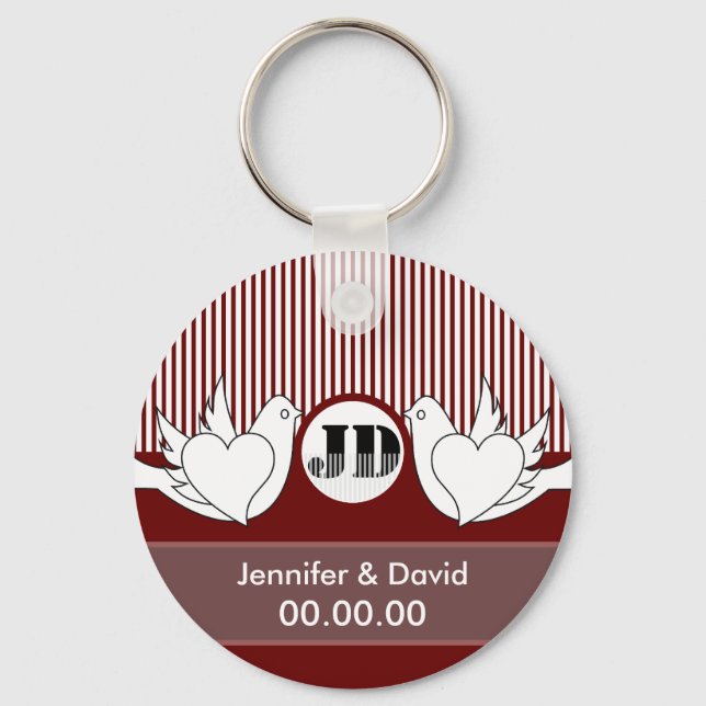 Porte-clés Loves Doves Porte - clés Mariages (Recto)