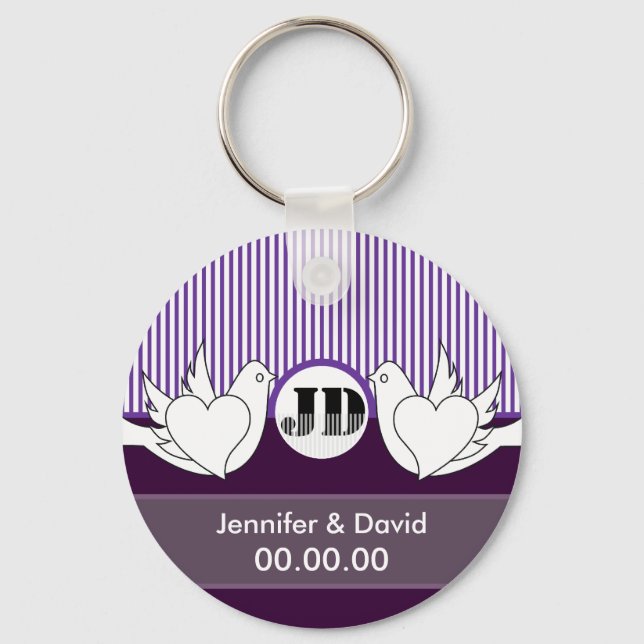 Porte-clés Loves Doves Porte - clés Mariages (Recto)