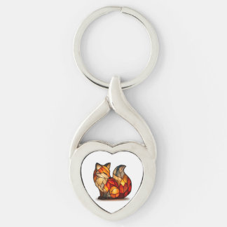 Porte-clés Lucky Fox Charm Metal Keychain
