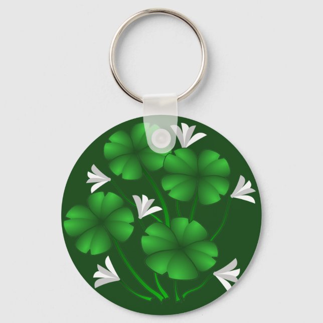 Porte-clés Lucky Porte - clé 4 feuille Clover Porte - clé Luc (Recto)