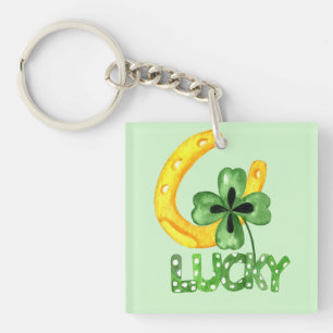 Porte-clés Lucky Shamrock & Horseshoe