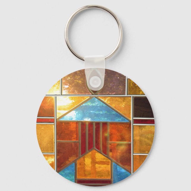 Porte-clés Lumière magique déferlant des fenêtres de l'Eglise (Recto)