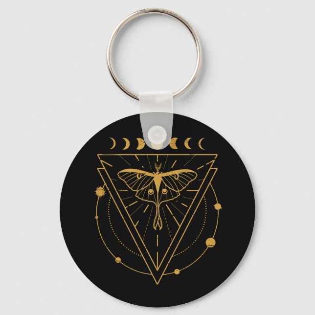 Porte-clés Luna Moth conceptions mystiques (Recto)