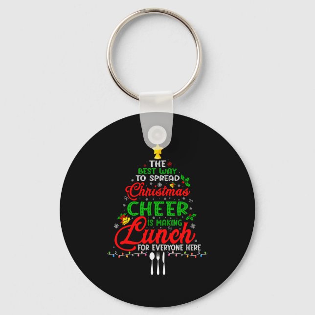 Porte-clés Lunch Lady Christmas Xmas School Cafeteria Lunch L (Recto)