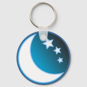 Porte-clés Lune et étoiles