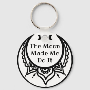 Porte-clés Lune m'a fait faire il Phases & Ornate Crescent Ke