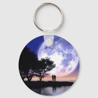 Porte-clés Lune romantique