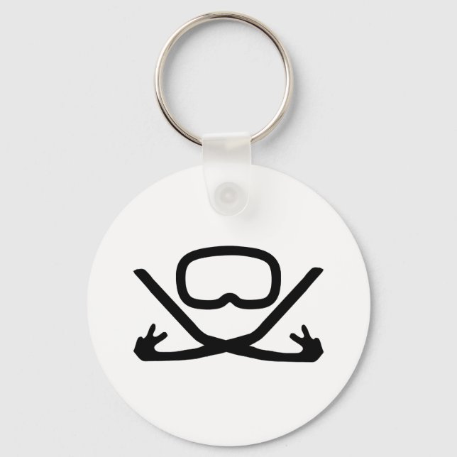 Porte-clés lunettes de plongée et tuba (Recto)