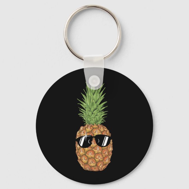 Porte-clés Lunettes de soleil ananas Plages Aloha (Recto)