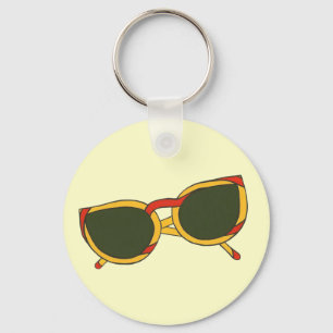 Porte-clés Lunettes de soleil en jaune et rouge sur Porte - c