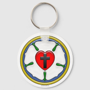 Porte-clés Luther Rose en relief