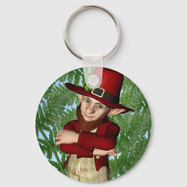 Porte-clés Lutrin de lutin shamrock Art folklorique irlandais (Recto)