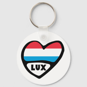 Porte-clés Luxembourg Code de pays Coeur du pavillon LUX