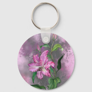Porte-clés Lys rose violet Porte - clé Lys Peinture