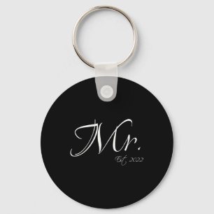 Porte-clés M. Est. 2022 M. &amp ; Mme Bride Groom Couple Ma