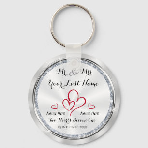 Porte-clés M. et Mme Faveurs de mariage uniques pour les invi