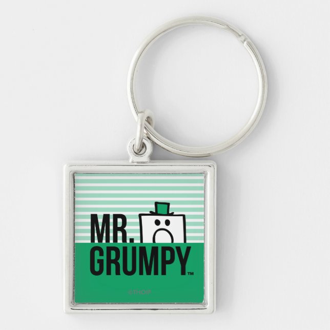 Porte-clés M. Grumpy | Tête de regard sur le nom (Devant)