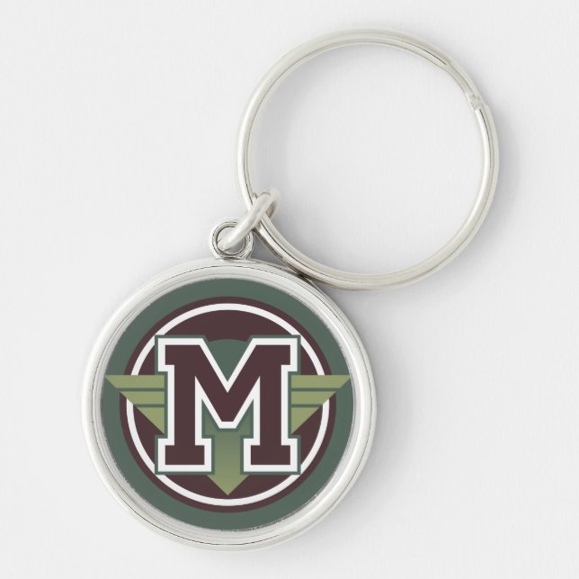 Porte-clés "M" initial distinct (Devant)