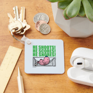 Porte-clés M. Lazy Napping Dans Un But De Football