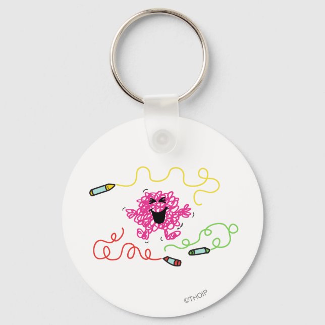 Porte-clés M. Messy Joue Avec Des Crayons (Recto)
