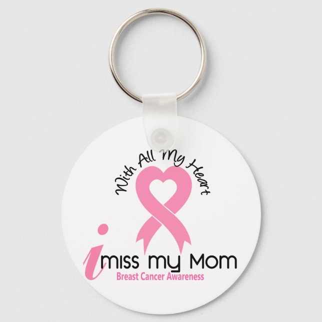 Porte-clés Ma mère me manque cancer du sein (Recto)