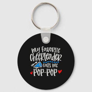 Porte-clés Ma pom-pom girl préférée m'appelle Pop-pop Drôle d