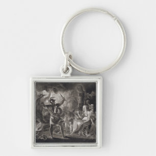 Porte-clés Macbeth, les trois sorcières et Hecate dans l'acte