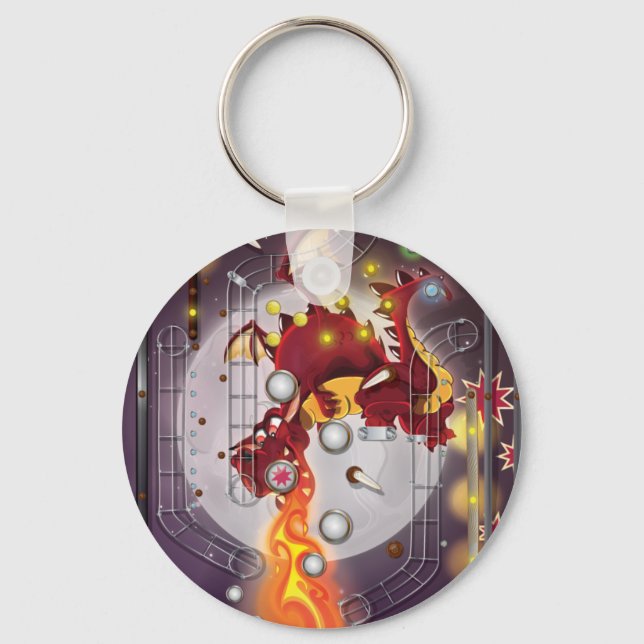 Porte-clés Machine à flipper Dragon (Recto)