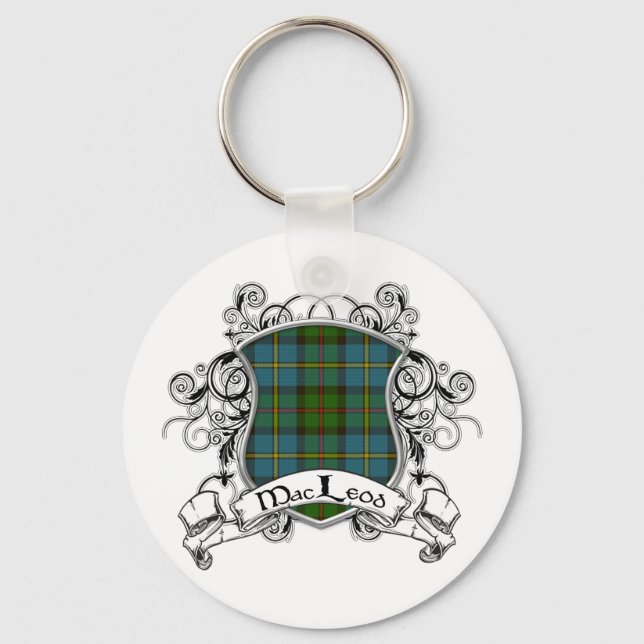 Porte-clés MacLeod Tartan Shield (Recto)