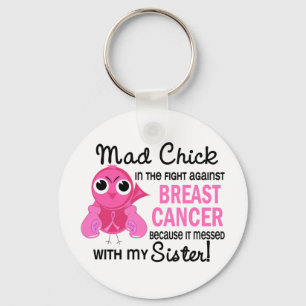 Porte-clés Mad Chick 2 Soeur Cancer du Sein